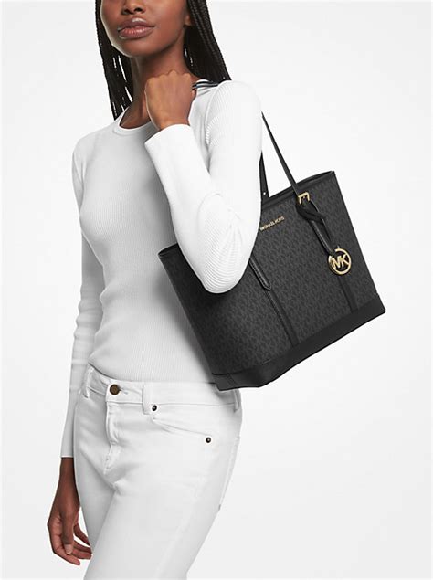 michael michael kors jet set travel small travel tote luggage|jet set travel extra small logo top zip tote bag.